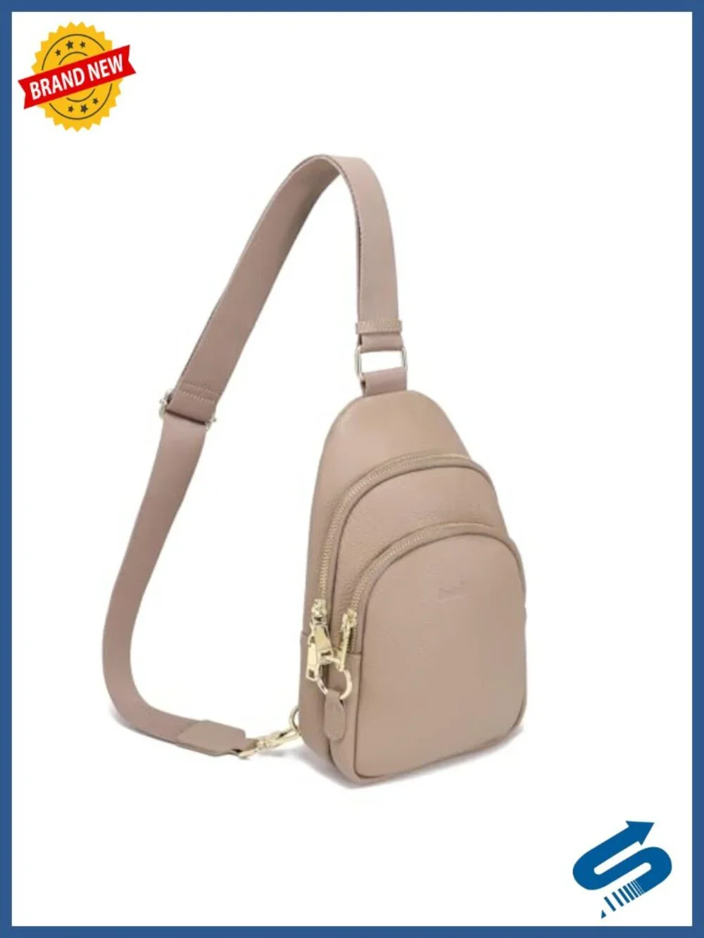 Faux Leather Small Sling Bag Women Crossbody Purse Adjustable Strap